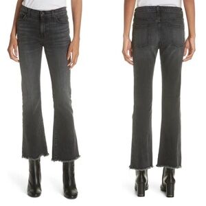 Nili Lotan Vianca Flare Crop Jeans Vintage Black Size 25